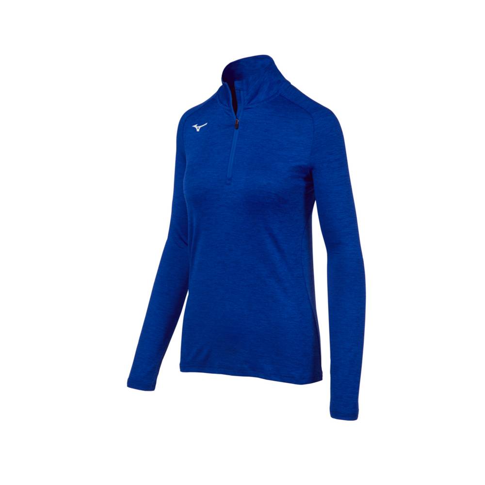 Damske Pulóver Mizuno Alpha ½ Zip Kráľovská Modrá Vypredaj NXTU78960
